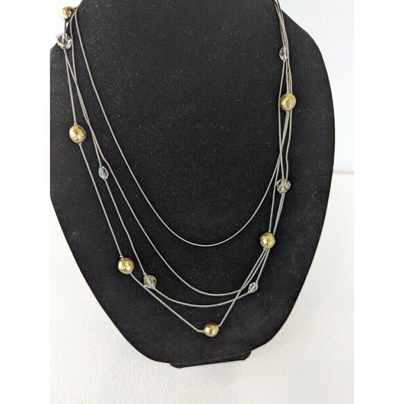 Chicos Necklace Womens 34" Adjustable Beaded Layered Boho Mature Casual - Picture 2 of 7